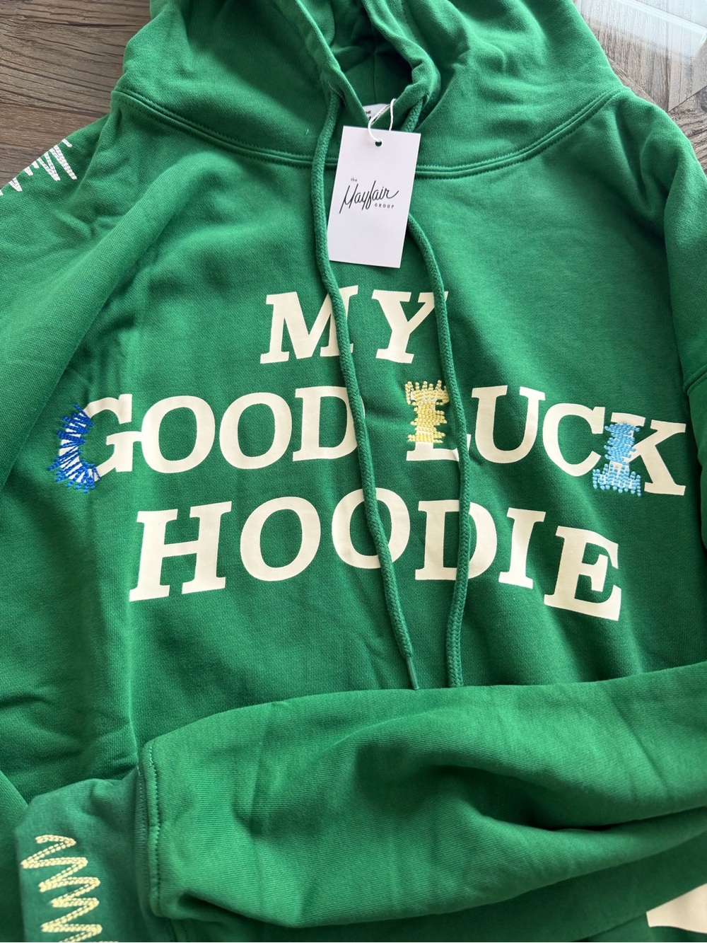 Mayfair Woman’s My Good Luck Hoodie NWT - Picture 4 of 6